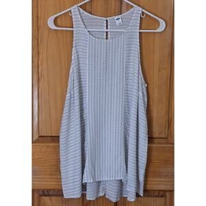 Old Navy Sleeveless Top Women's Large Lightweight Flowy Keyhole Geometric Layer